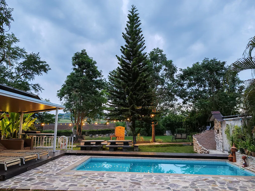 Private terrace of the couple villa